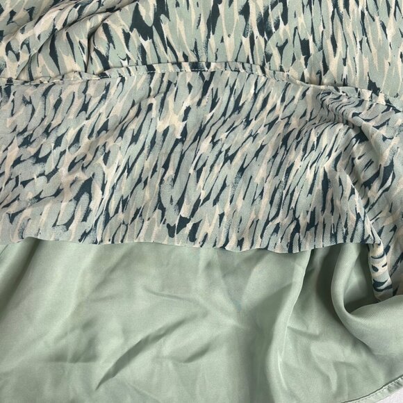 H&M Dress Green Vneck Short Sleeves Spring Summer Size Medium - Picture 7 of 12